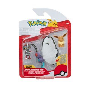 Pokemon Battle Figure Set Pawniard Butterfree Eevee Articulated Collectible Figu